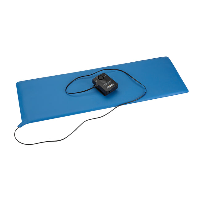 Pressure Sensitive Bed Chair Patient Alarm, with Reset Button, 11" x 30" Bed Pad