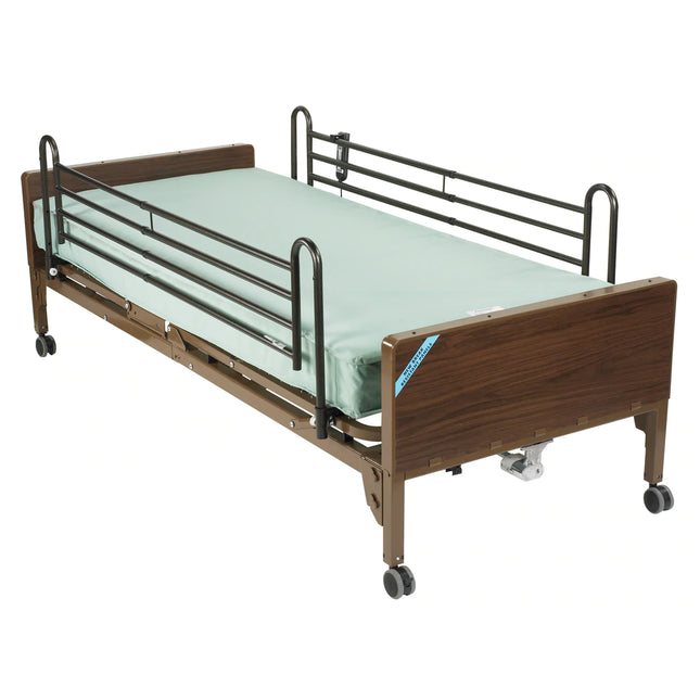 Full-Electric hospital Bed with full rails Therapeutic Mattress