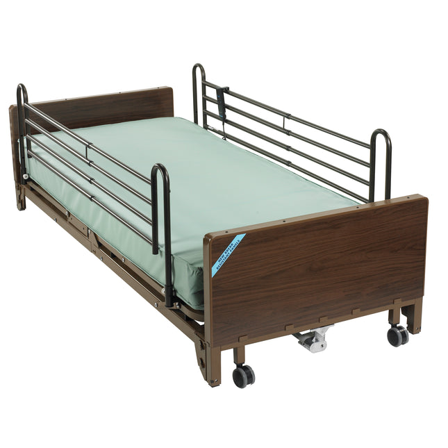 Delta Ultra Light Full Electric Low Hospital Bed with Full Rails and Innerspring Mattress