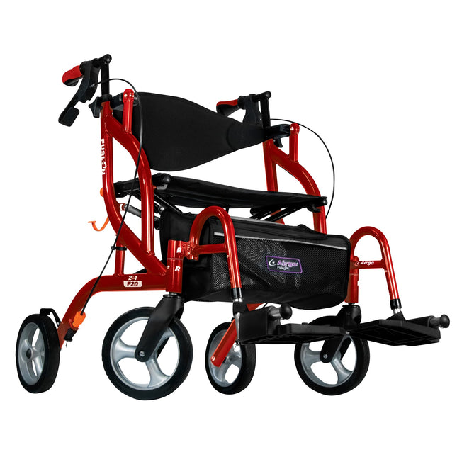 Airgo Fusion F20 Side-Folding Rollator & Transport Chair