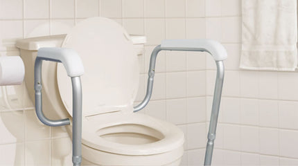 AquaSense Adjustable Toilet Safety Rails, to Floor