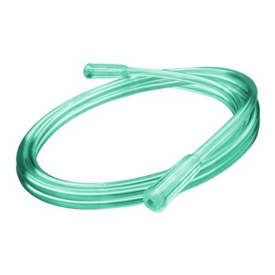 Green Oxygen Tubing 20 foot length, Case of 25 Units