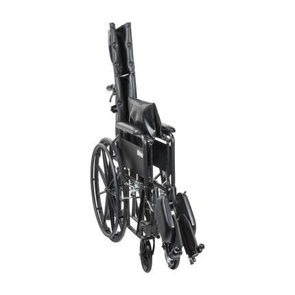 Silver Sport Full-Reclining Wheelchair, Full Arms, 16" Seat