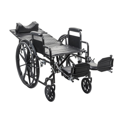 Silver Sport Full-Reclining Wheelchair, Desk Arms, 20" Seat