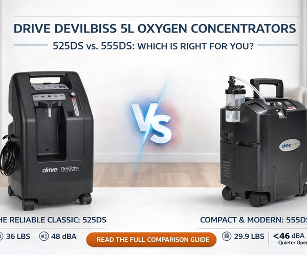 Drive Deco2 Drive DeVilbiss 525DS vs. 555DS: Which 5-Liter Oxygen Concentrator is ...
