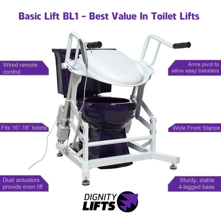 Basic Toilet Lift by Dignity Lifts