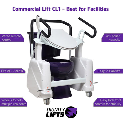 Commercial Toilet Lift by Dignity Lifts 