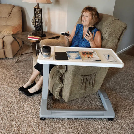 Carex Overbed Table With Wheels