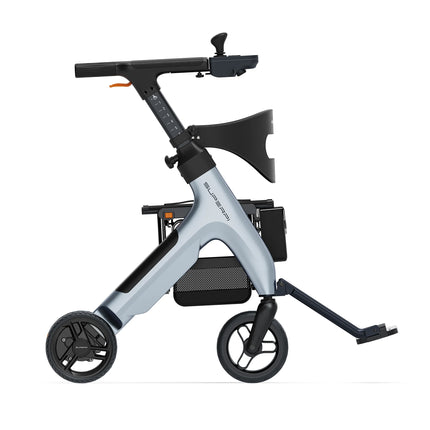 Electric Rollator Wheelchair, Carbon Fiber, Power Assist Walker & Transport Chair