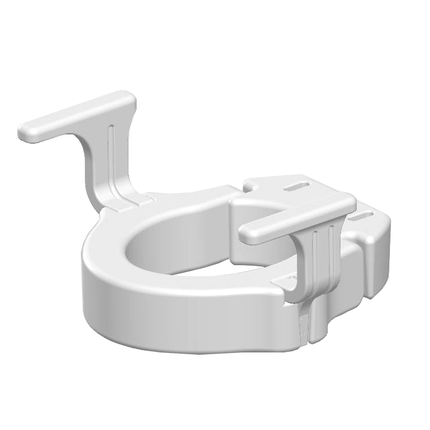 4" Hinged Raised Toilet Seat w/Handles