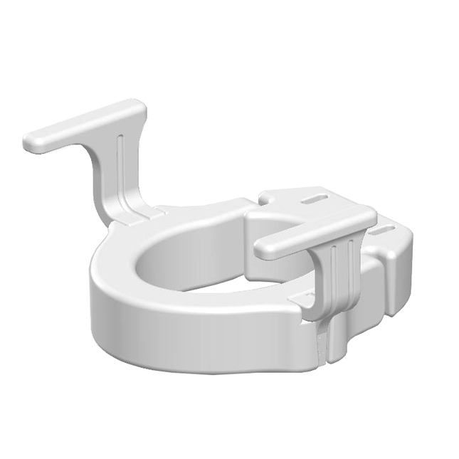 4" Hinged Raised Toilet Seat w/Handles