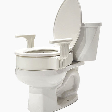 4" Elongated Raised toilet seat with Handles