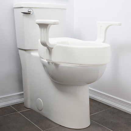 4" Hinged Raised Toilet Seat w/Handles