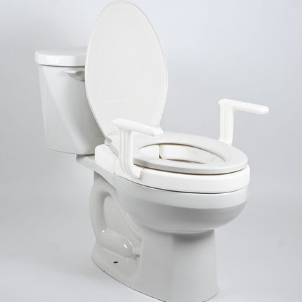 2" Hinged Raised Toilet Seat with handles