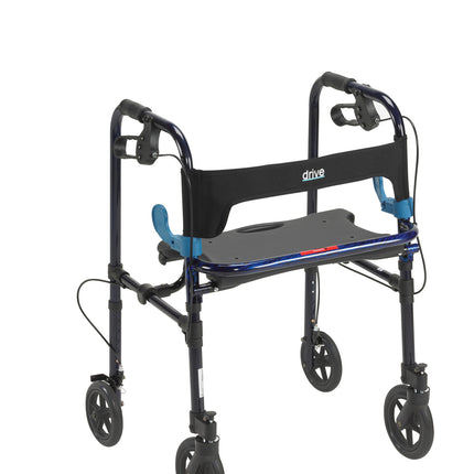 Clever Lite Walker Rollator, Adult, 8" Wheels, Flame Blue