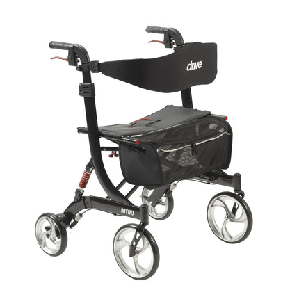 Nitro Euro Style Walker Rollator, Heavy Duty, Black