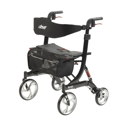 Nitro Euro Style Walker Rollator, Heavy Duty, Black