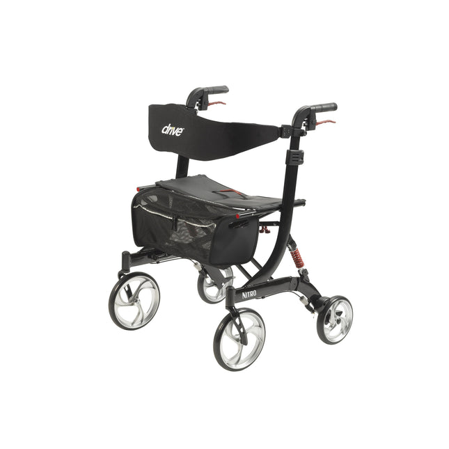 Nitro Euro Style Walker Rollator, Heavy Duty, Black