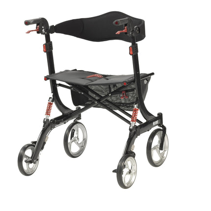 Nitro Euro Style Walker Rollator, Heavy Duty, Black