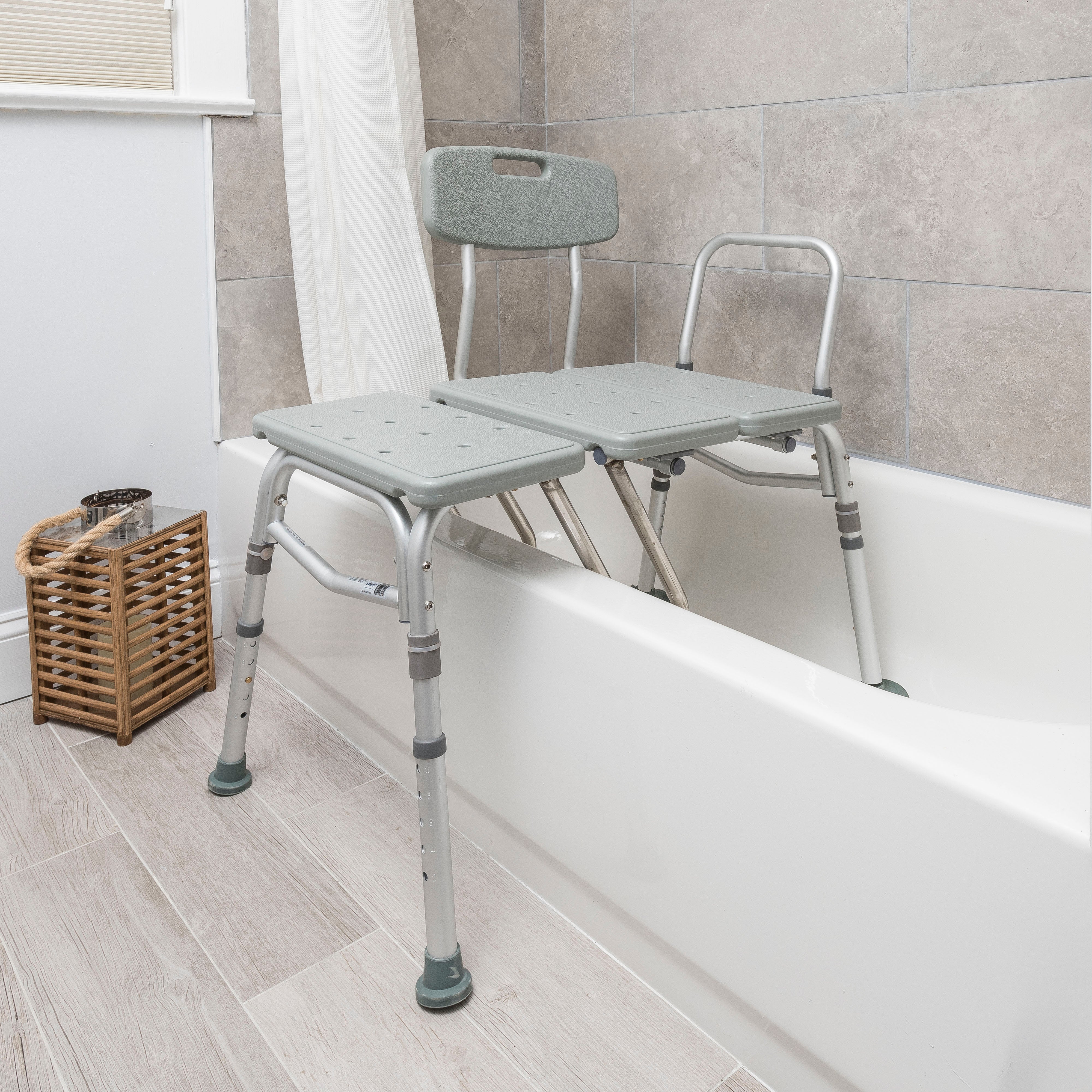 Splash Defense Transfer Bench with Curtain Guard Protection Walton Walton Medical