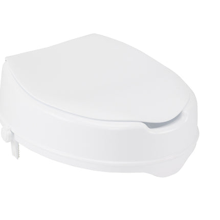Raised Toilet Seat with Lock and Lid, Standard Seat, 4"