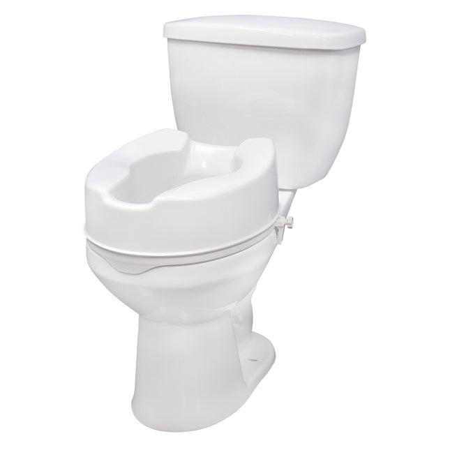 Raised Toilet Seat with Lock, Standard Seat, 6"