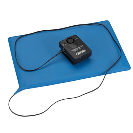 Pressure Sensitive Bed Chair Patient Alarm with Reset Button, 10" x 15" Chair Pad