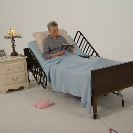 Delta Ultra Light Semi Electric Hospital Bed with Half Rails