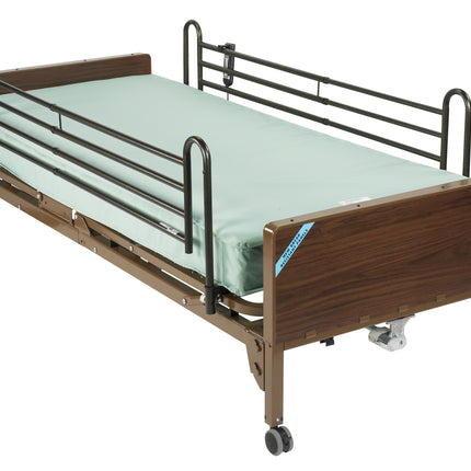 Delta Ultra Light Semi Electric Hospital Bed with Full Rails and Innerspring Mattress