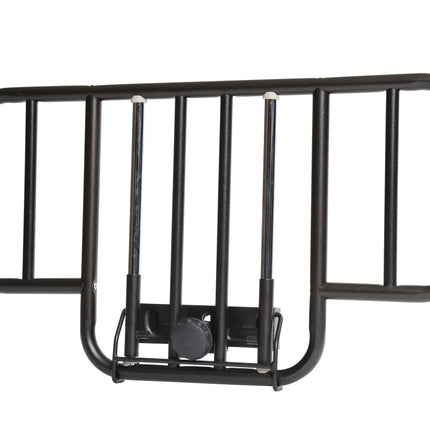 No Gap Half Length Side Bed Rails with Brown Vein Finish, 1 Pair