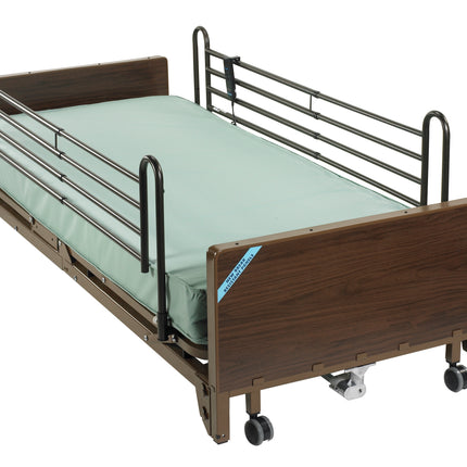 Delta Ultra Light Full Electric Low Hospital Bed with Full Rails and Innerspring Mattress