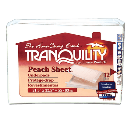 Tranquility Peach Sheet Underpad