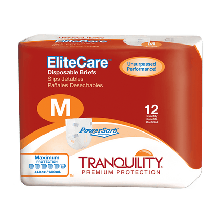 Tranquility EliteCare Disposable Briefs (Medium)