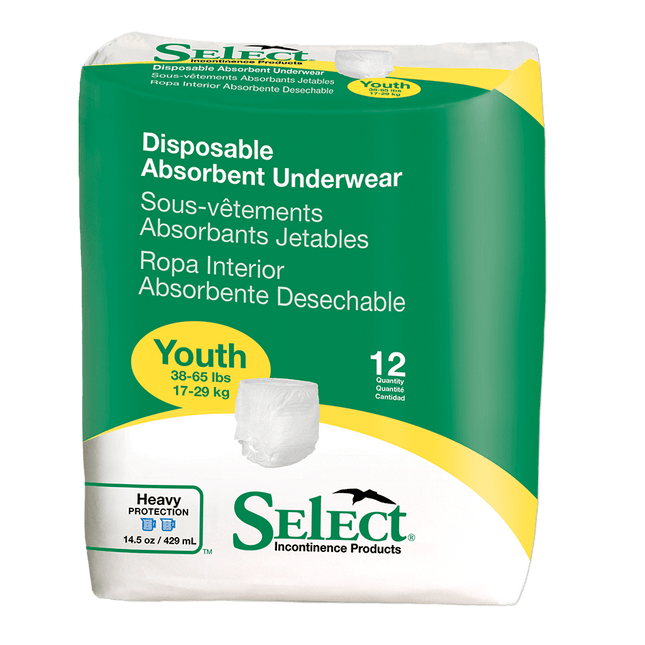 Select Disposable Absorbent Underwear (Sold by the Case)