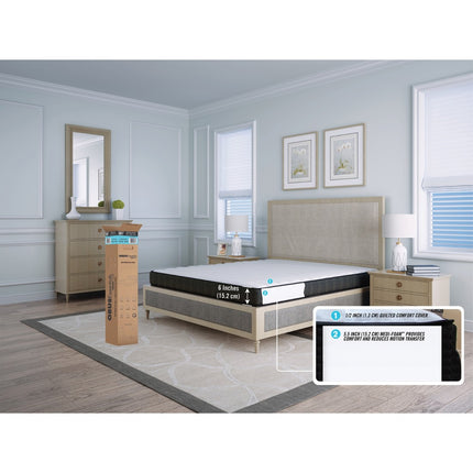 Comfort Series 6" Bed In a Box Mattress by Obusforme