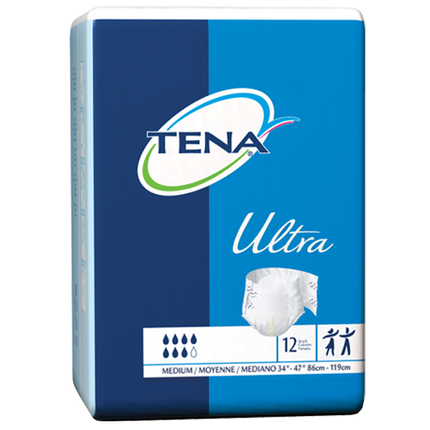 TENA Ultra Brief - Medium "white" (case of 80)