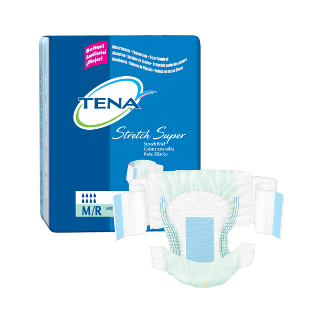 TENA Super Stretch Brief - Medium/Regular (green)