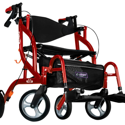 Airgo Fusion F20 Side-Folding Rollator & Transport Chair