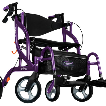 Airgo Fusion F20 Side-Folding Rollator & Transport Chair