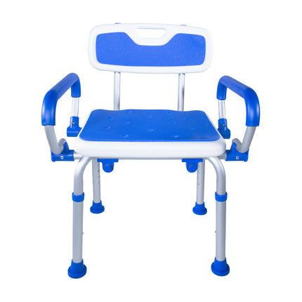Padded Bath Safety Seat With Back and Swing Away Arms