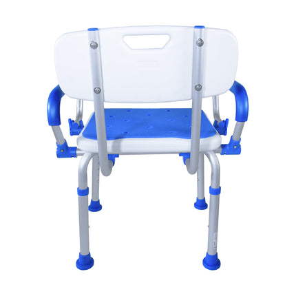 Padded Bath Safety Seat With Back and Swing Away Arms