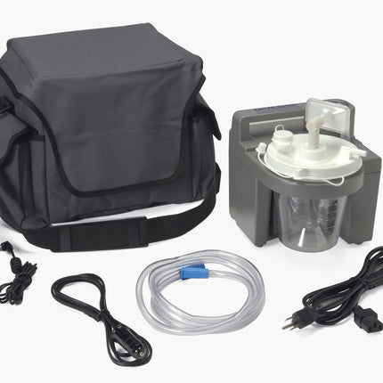 7305 Series Homecare Suction Unit with Internal Filter, Battery, and Carrying Case