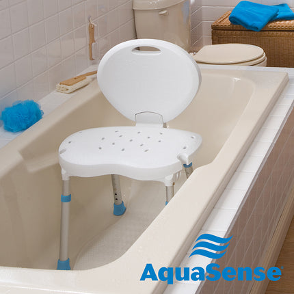 Aquasense Folding Bath and Shower Chair with Non-Slip Seat and Backrest