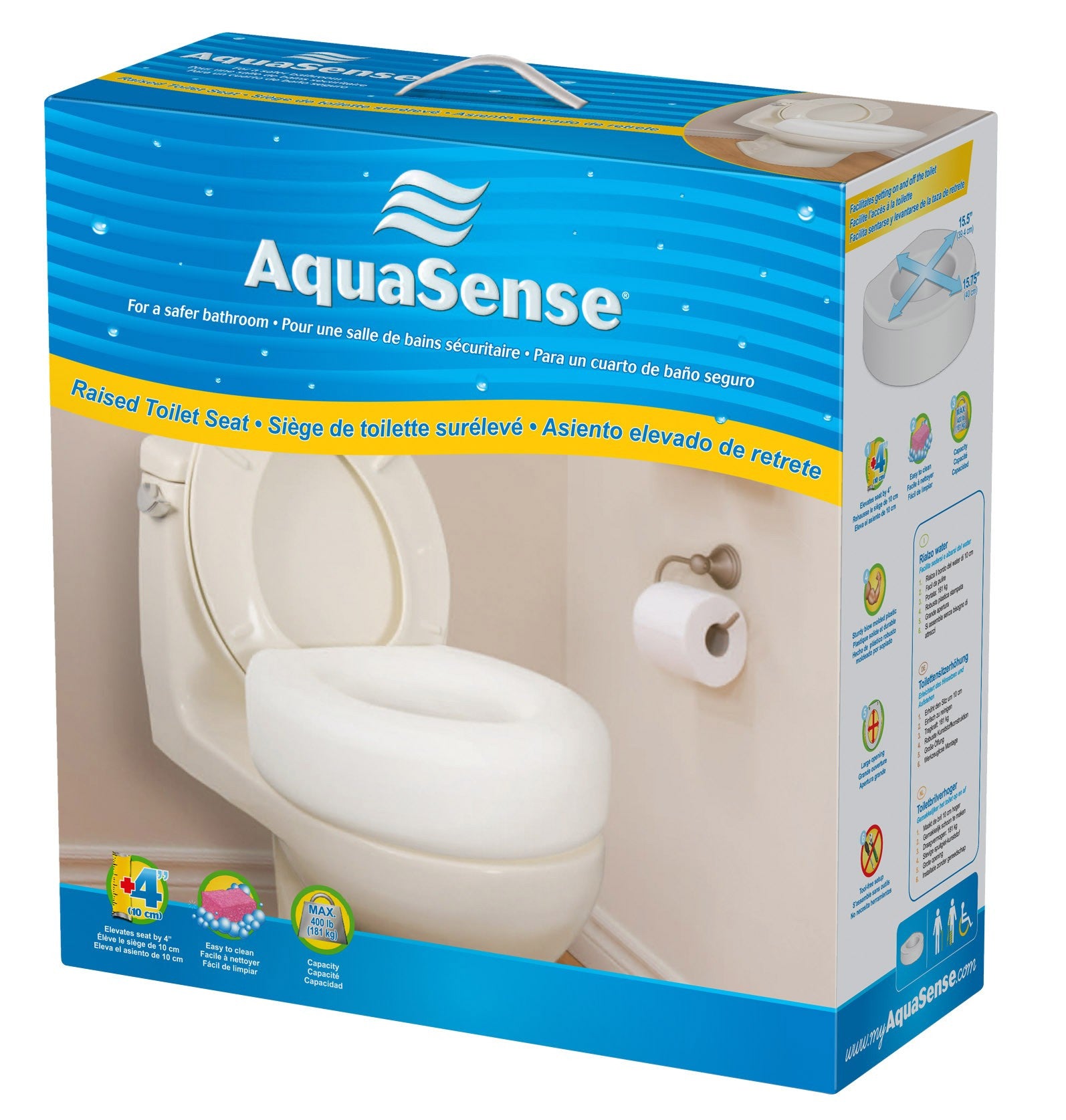 Portable Raised Toilet Seat White 4