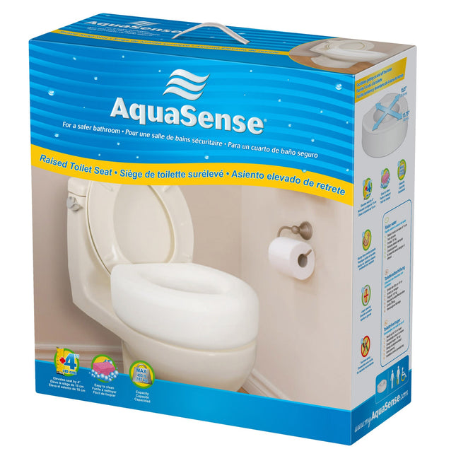 Portable Raised Toilet Seat, White, 4"