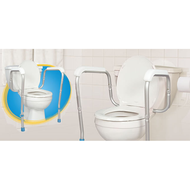 AquaSense Adjustable Toilet Safety Rails, to Floor