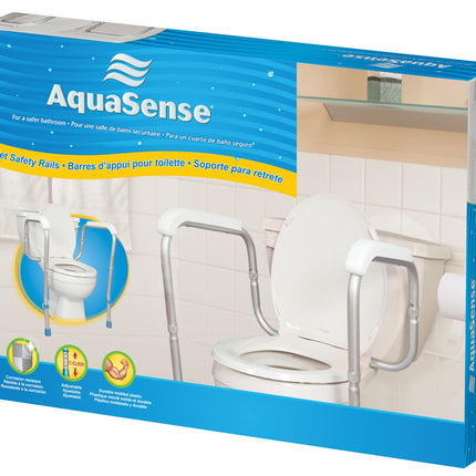 AquaSense Adjustable Toilet Safety Rails, to Floor