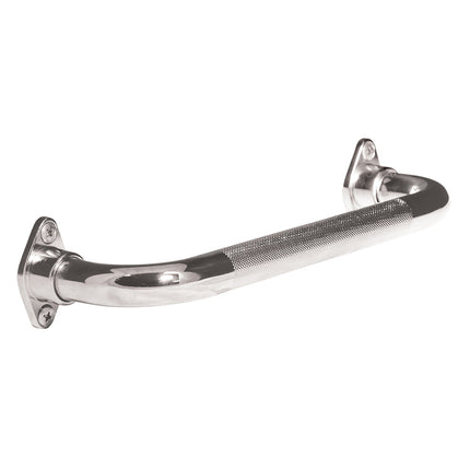 Knurled Chrome Grab Bar with Rotating Flange, 16"