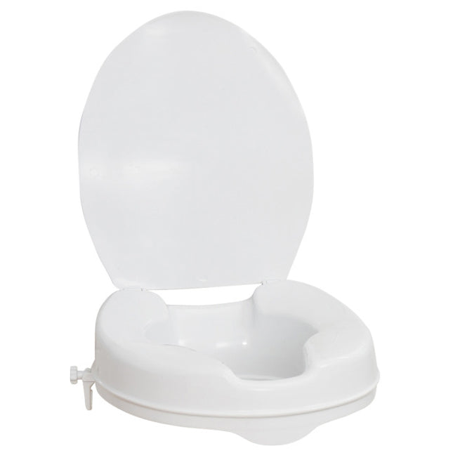 AquaSense 4" Elongated Raised Toilet Seat with Lid