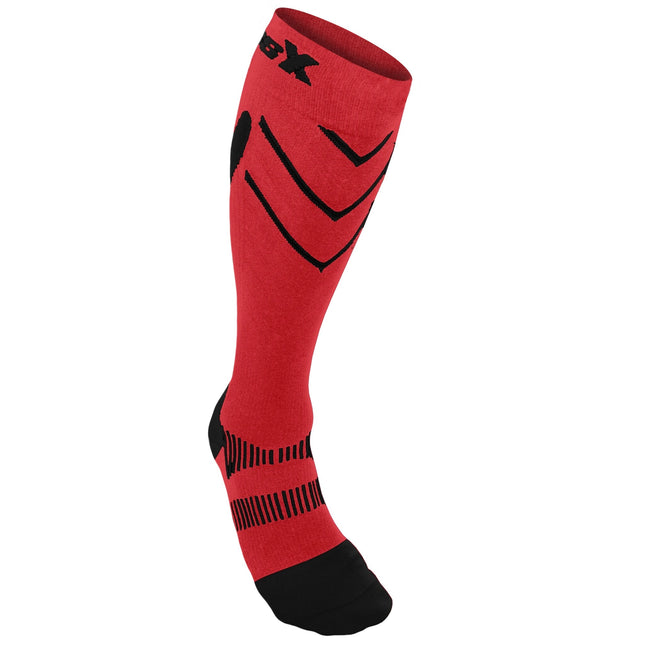 CSX 15-20 mmHg Compression Socks Black on Red
